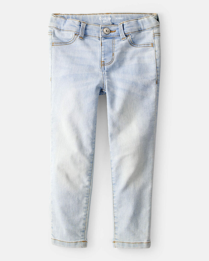 Toddler Blue Ice Wash Skinny-Leg Jeans, image 1 of 5 slides