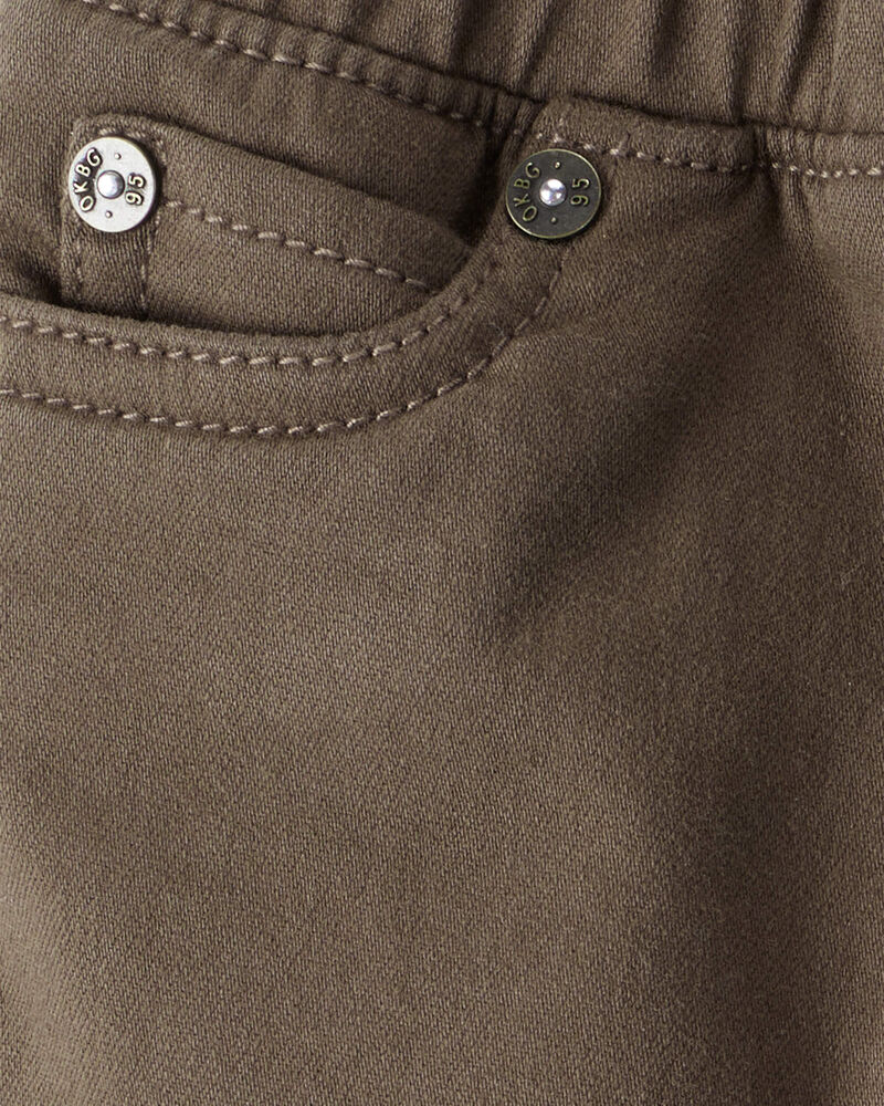 Baby Boy Cotton Pull-On Fashion Pants - Brown, image 3 of 4 slides