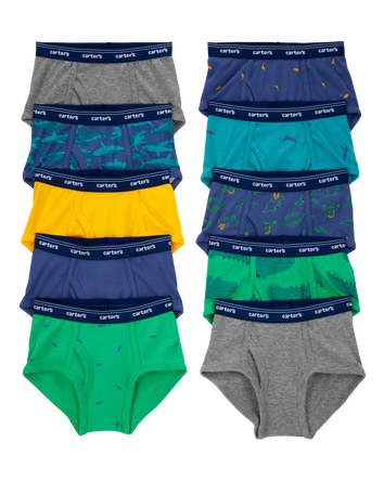 Toddler 10-Pack Cotton Briefs Underwear, 