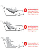 MOBY® Smart Sling™ 3-Stage Tub Sling - Grey, image 3 of 4 slides