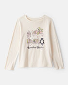 Girls I Prefer Books Long-Sleeve Graphic Tee - White, image 1 of 3 slides