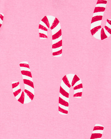 2-Piece Christmas Candy Cane 100% Snug Fit Cotton Pajamas, 