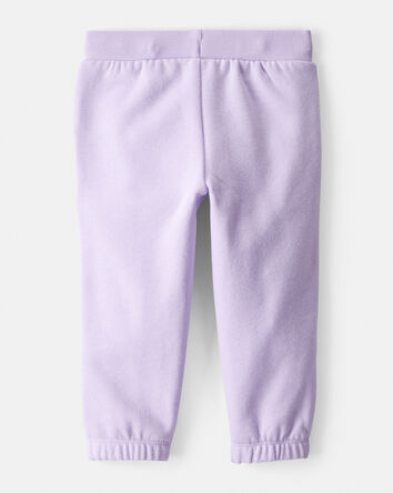 Baby Girl DayDream Fleece Drawstring Joggers - Purple, 