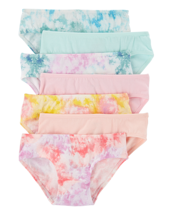 Toddler 7-Pack Tie-Dye Hipster Stretch Cotton Undies, 