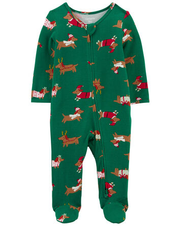 Christmas Dog Zip-Up PurelySoft Sleep & Play Pajamas, 