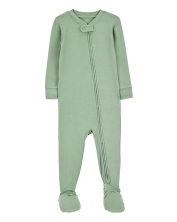 Baby Solid PurelySoft Footie 1-Piece Pajamas - Green, 
