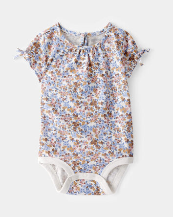 Baby Floral Short-Sleeve Bodysuit, 