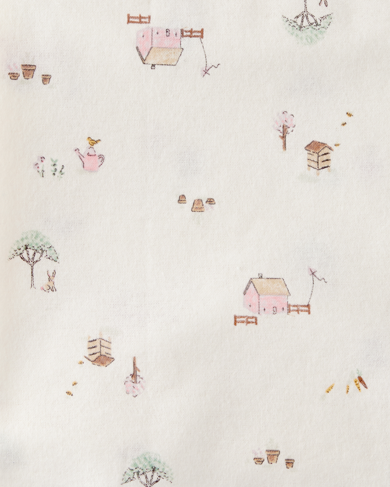 Baby 4-Pack Floral Receiving Blankets - Pink, image 4 of 5 slides