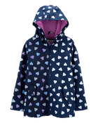 Kid Heart Color-Changing Rain Jacket, image 2 of 6 slides