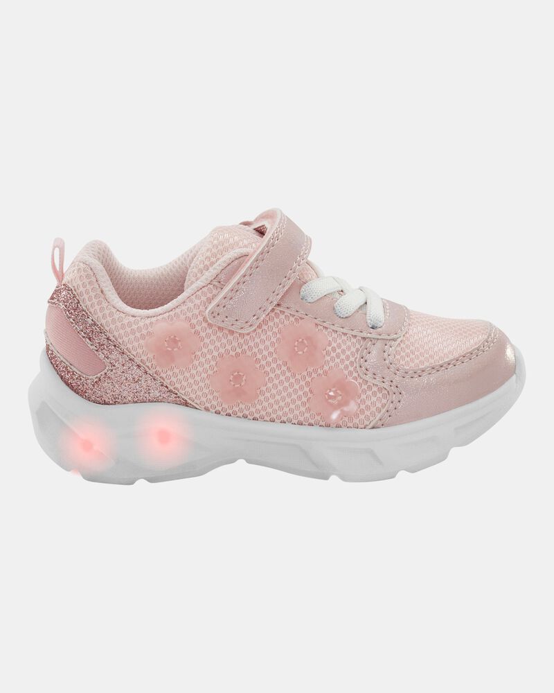 Toddler Glitter Light Up Sneakers - Pink, image 2 of 8 slides