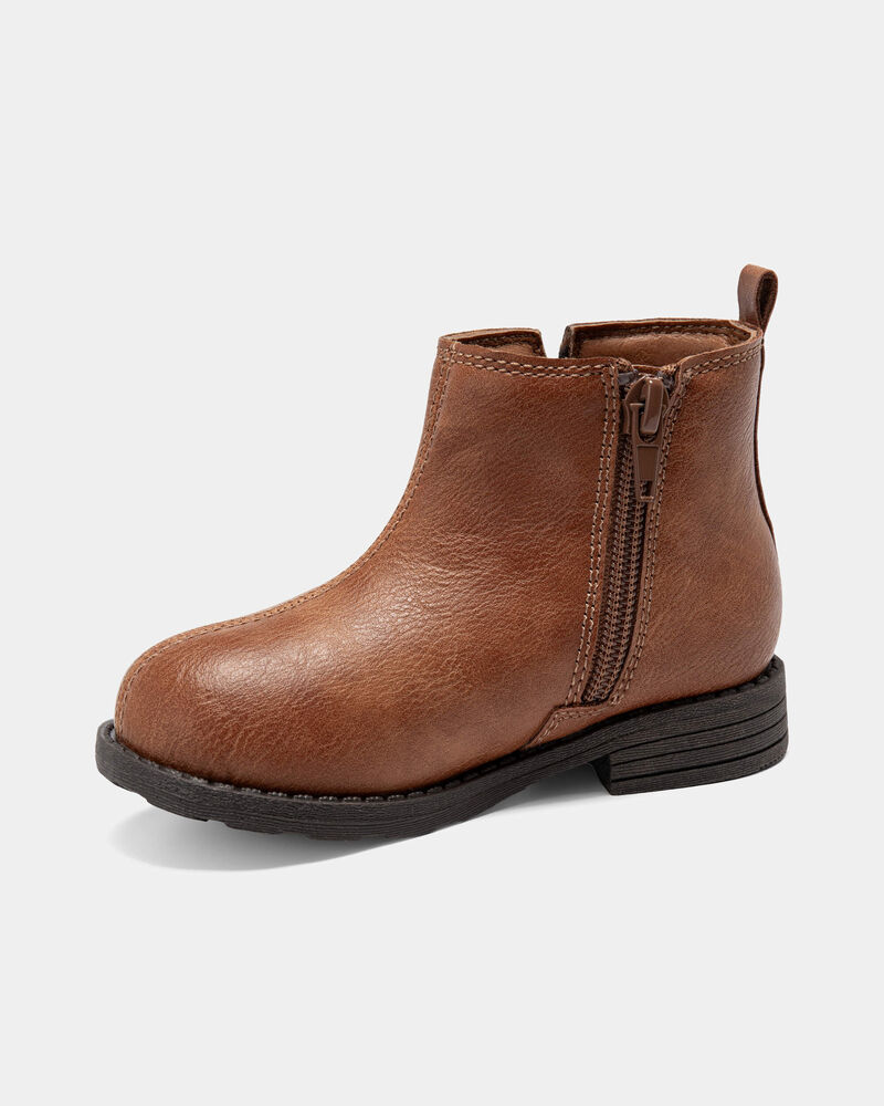 Toddler Girl Tassel Zip-Up Boots - Brown, image 6 of 6 slides