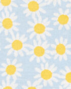 Toddler Daisy Floral Snug Fit Cotton 1-Piece Pajamas - Blue, image 2 of 4 slides