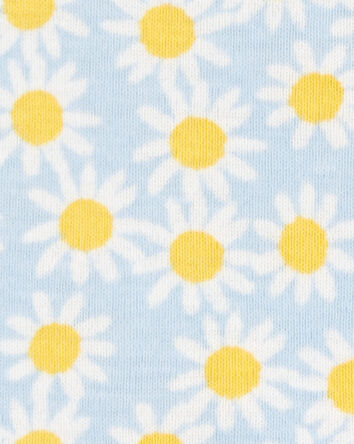 Toddler Daisy Floral Snug Fit Cotton 1-Piece Pajamas - Blue, 