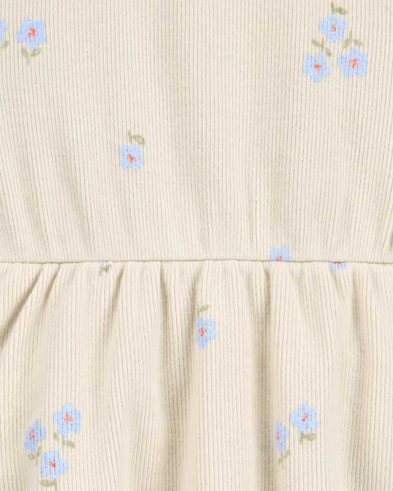 Baby Floral Sunsuit - Ivory, image 2 of 3 slides