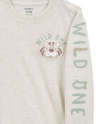 Baby Wild One Long-Sleeve Graphic Tee - Cream, image 2 of 5 slides