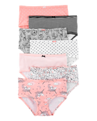 Kid 7-Pack Unicorn Print Brief Stretch Cotton Underwear, image 1 of 2 slides