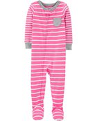 Toddler 1-Piece Striped 100% Snug Fit Cotton Footie Pajamas, image 1 of 4 slides