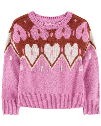 Toddler Heart Mohair-Like Sweater, 