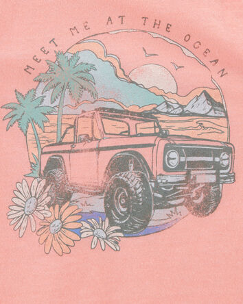 Kid Vintage Beach Muscle Tank - Coral, 