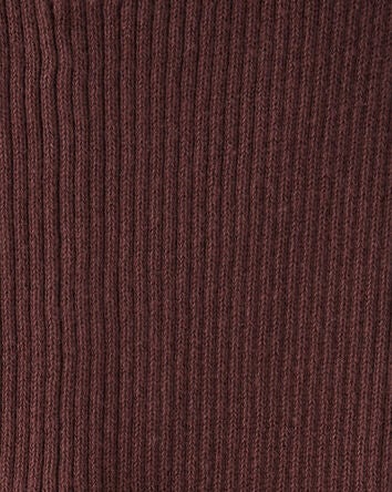 Baby Organic Cotton Sweater Knit Rib Leggings in Deep Burgundy, 