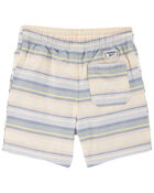 Toddler Baja Striped Drawstring Canvas Shorts, image 2 of 2 slides
