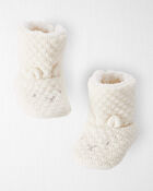 Baby Organic Cotton Sweater Knit Booties, image 1 of 4 slides