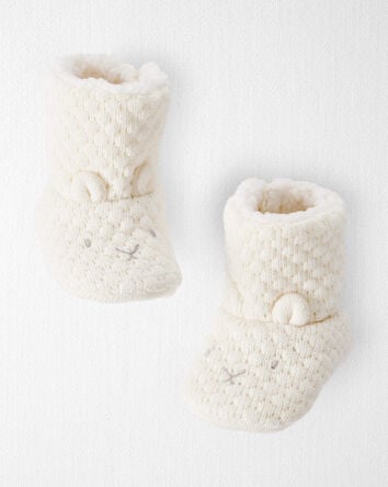 Baby Organic Cotton Sweater Knit Booties, 