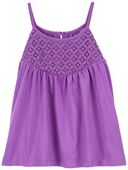 Purple - Kid Crochet Sleeveless Top