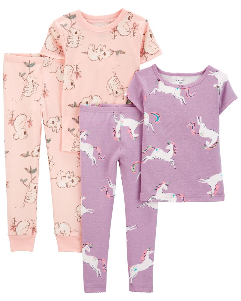 Toddler 4-Piece 100% Snug Fit Cotton Pajamas, image 1 of 5 slides