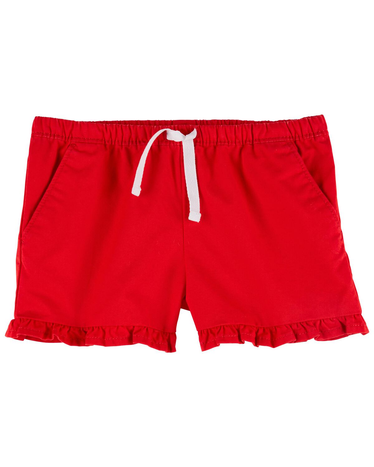 Red Toddler PullOn Twill Shorts