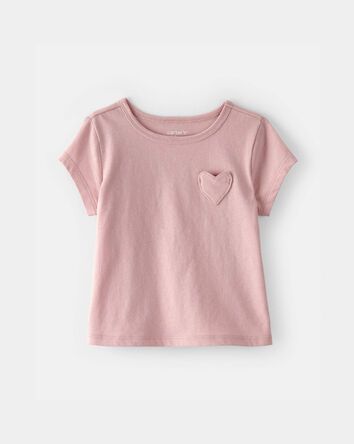 Baby Girl Heart Pocket Top - Pink, 