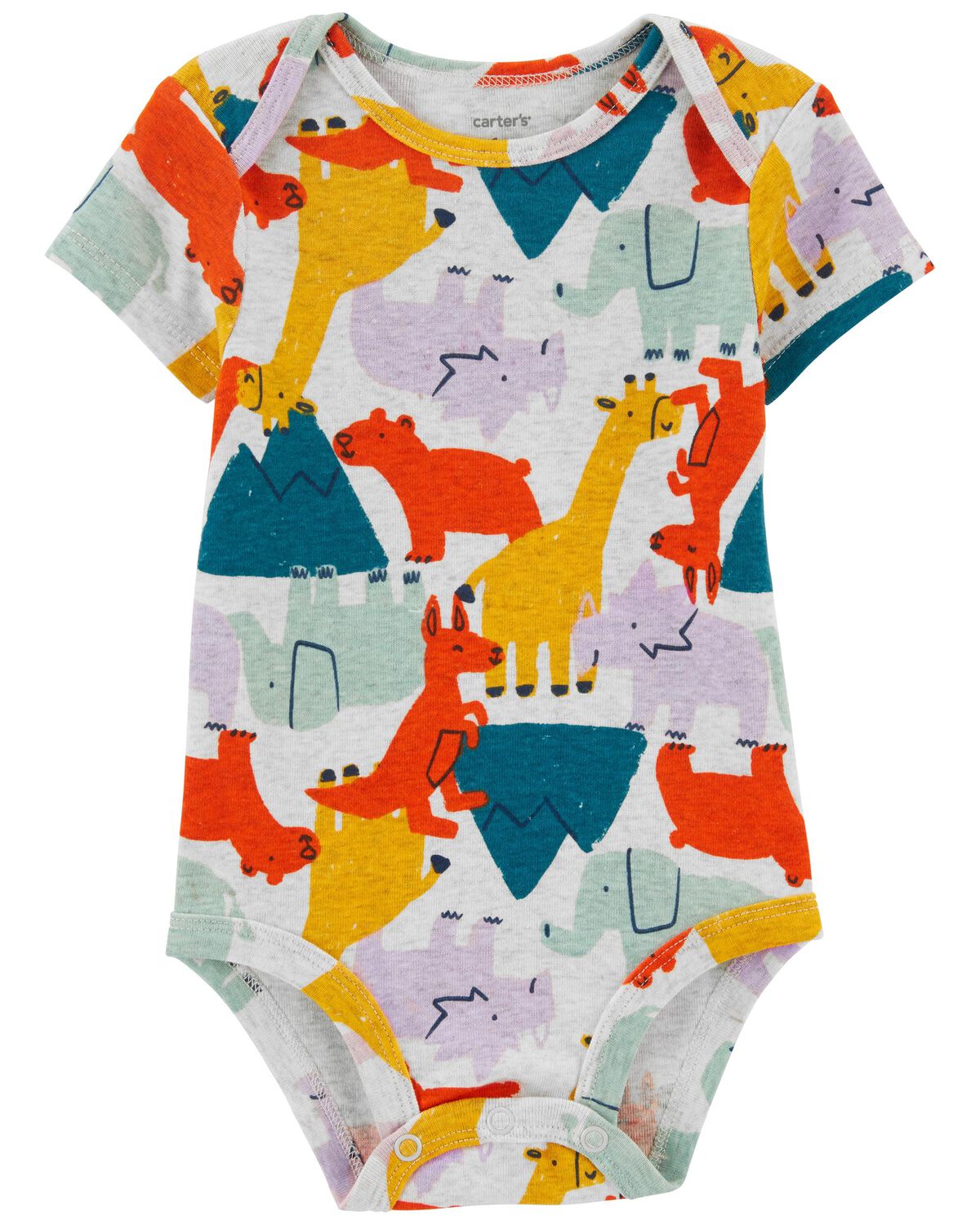 Multi Baby Animals Short-Sleeve Bodysuit | carters.com