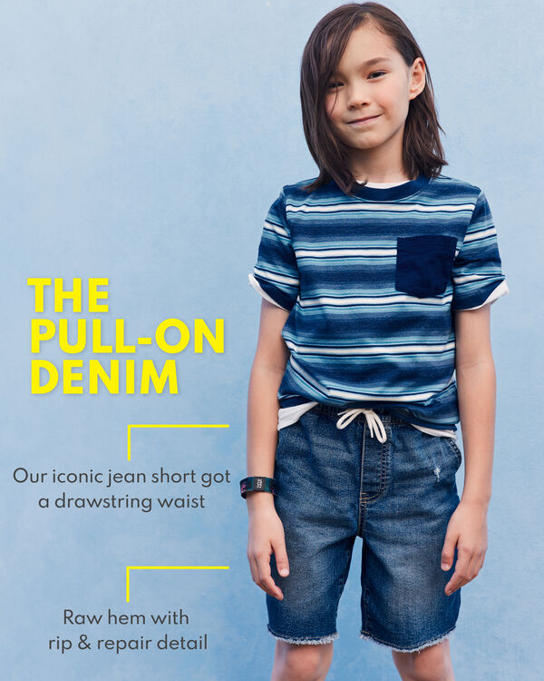 Kid Pull-On Denim Shorts