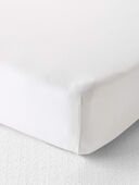 White - Baby Organic Cotton Standard Crib Sheet