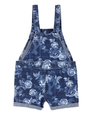 Baby Iconic Denim Floral Shortalls - Blue, 
