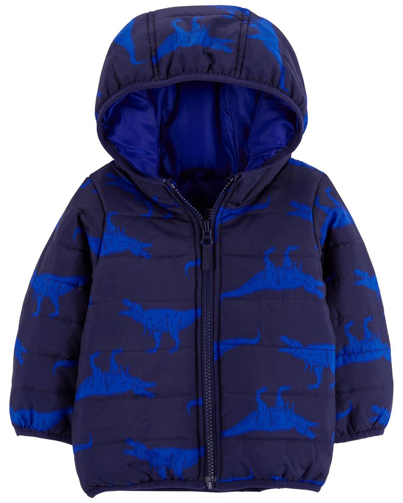 Baby Dinosaur Packable Puffer Jacket, image 2 of 5 slides