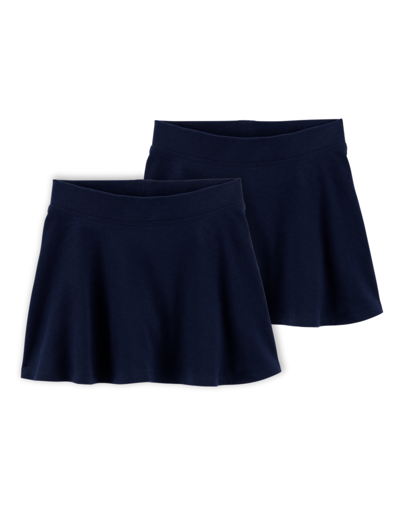 Toddler 2-Pack Ponte Knit Uniform Skirts - Navy, image 1 of 5 slides