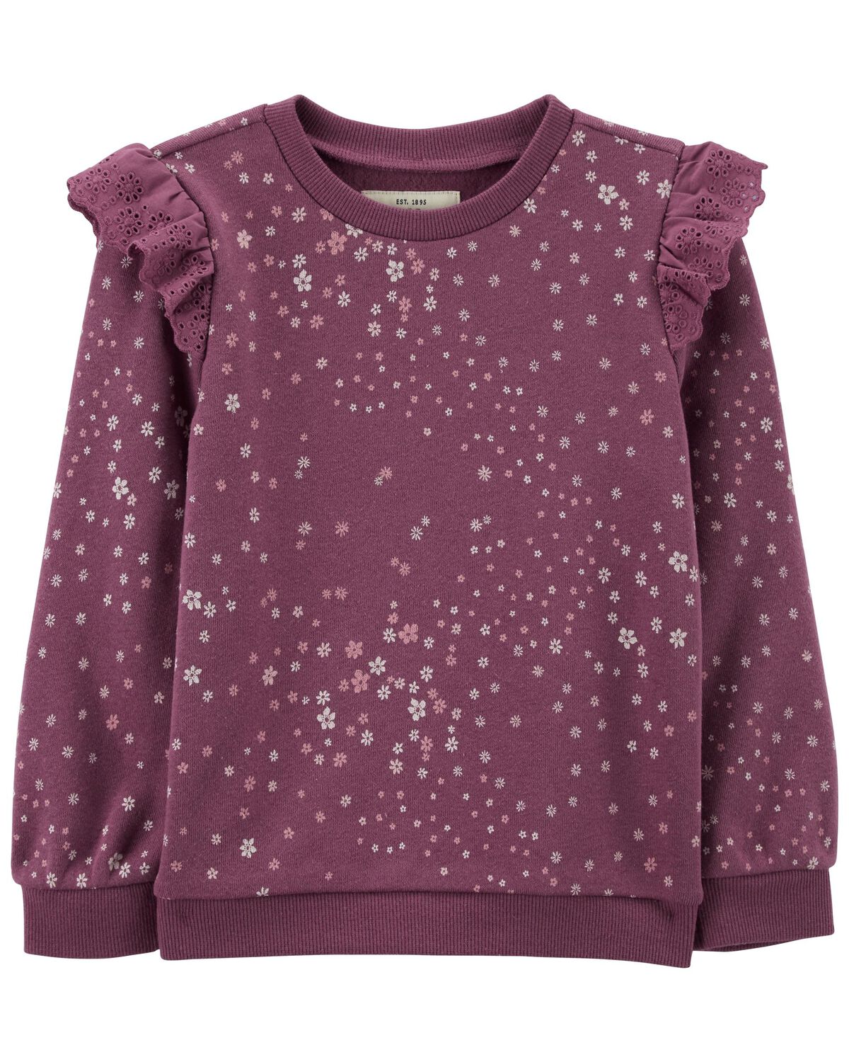 Baby Floral Print Lace Pullover
