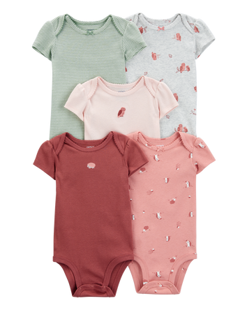Baby 5-Pack Animal Print Original Bodysuits, 