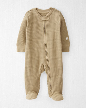 Baby Waffle Knit Sleep & Play Pajamas Made with Organic Cotton, 