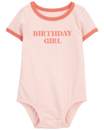 Baby Birthday Girl Cotton Bodysuit, 