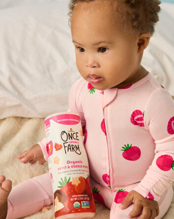 Baby Girl Strawberry PurelySoft Sleep & Play Pajama - Pink, 