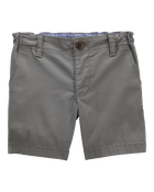 Baby Flat-Front Shorts - Grey, image 1 of 4 slides