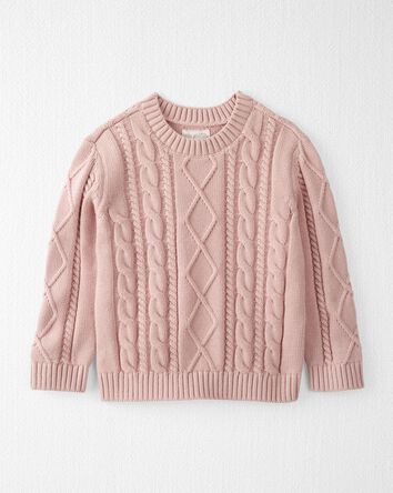 Toddler Organic Cotton Cable Knit Sweater, 