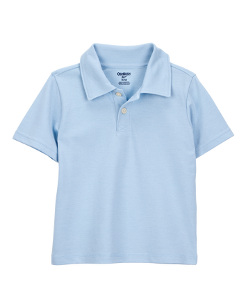 Toddler Pique Uniform Polo Shirt - Blue, 