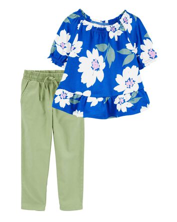 Baby 2-Piece Jersey Top & Pull-On LENZING™ ECOVERO™ Pants Set, 