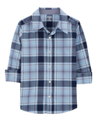 Kid Plaid Button-Front Shirt, image 1 of 4 slides