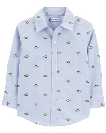 Toddler Dinosaur Button-Front Shirt, 