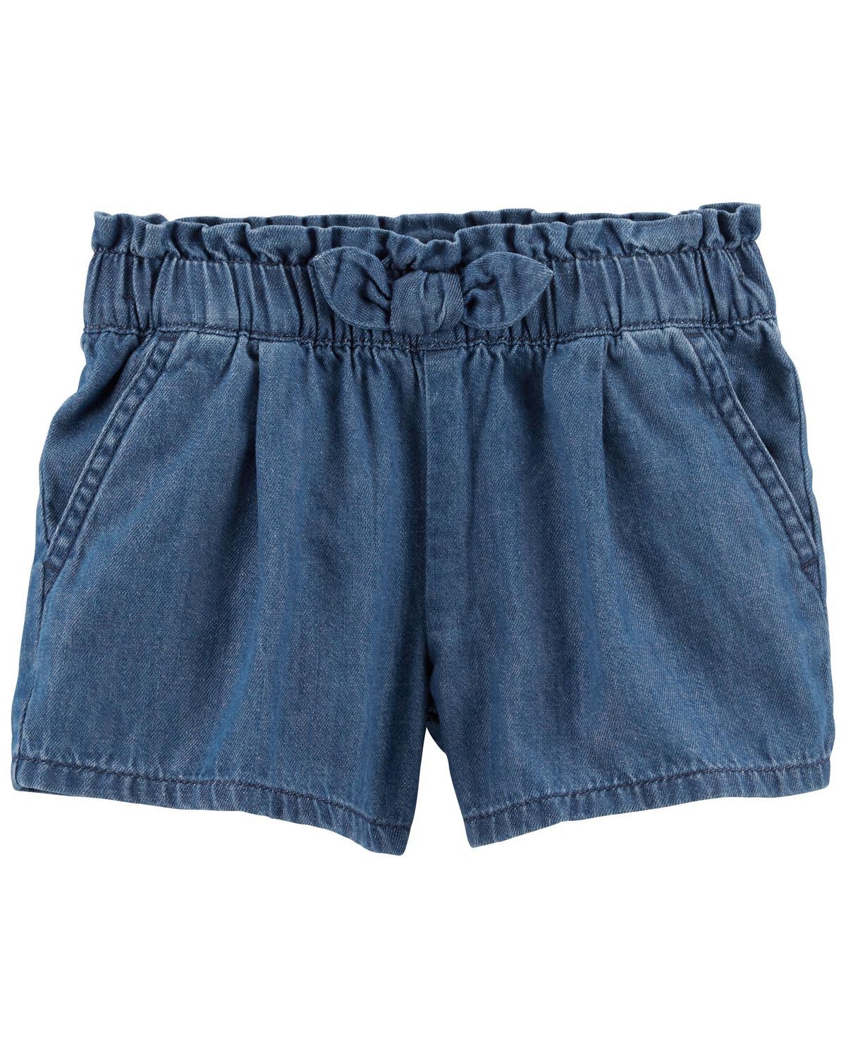 Chambray Baby Paperbag Sun Shorts