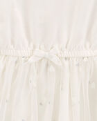 Toddler Glitter Long-Sleeve Cotton Dress, image 3 of 4 slides